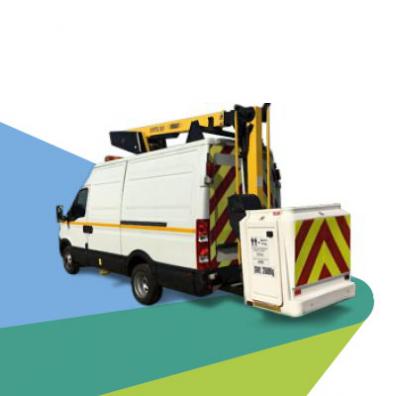 Example of a cherry picker van available for hire through Nationwide Hire